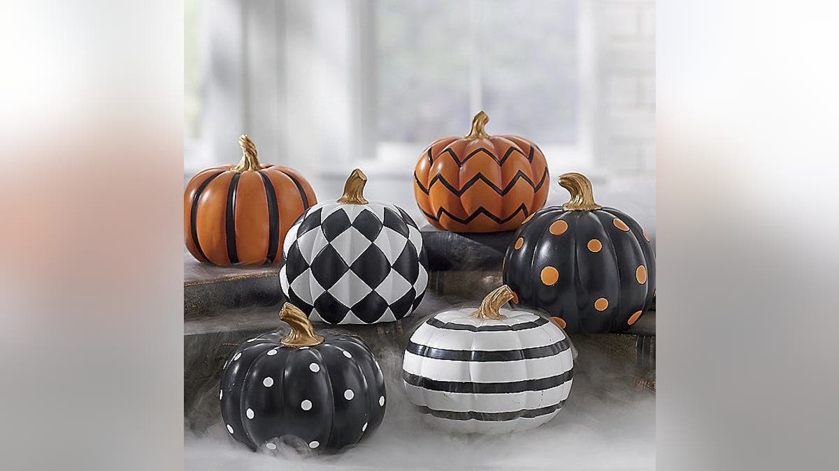 These beautiful pumpkins are hand painted.