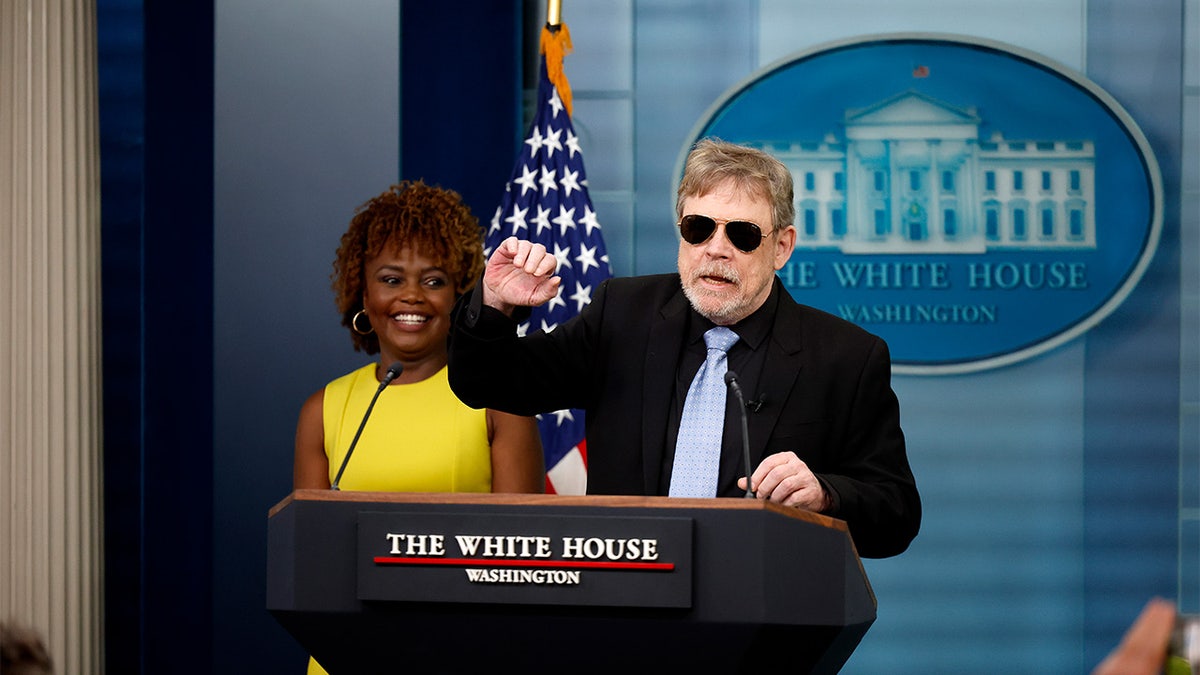 Mark Hamill en la rueda de prensa de la Casa Blanca