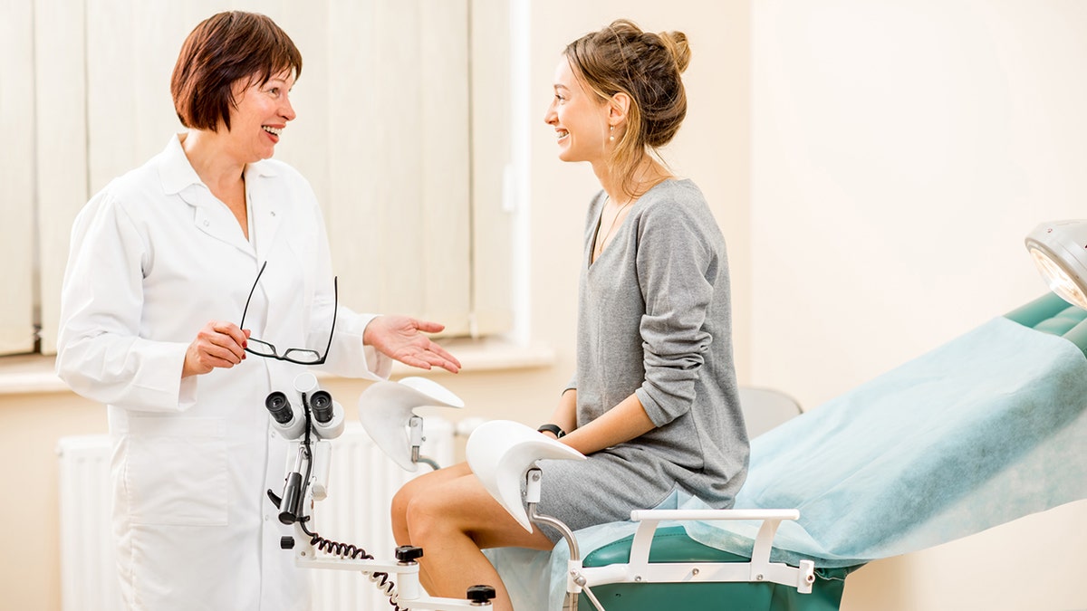 Young woman patient with a gynecologist