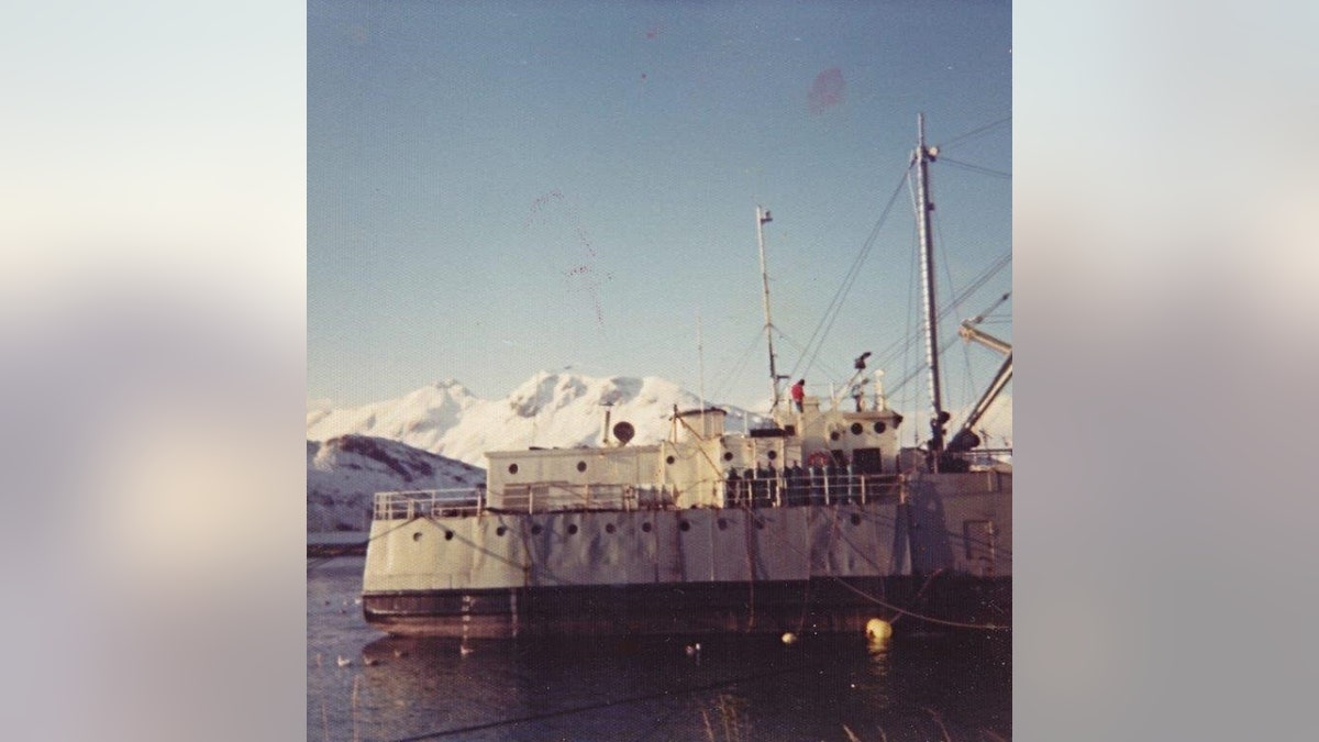 The boat in Alaska where Edna Cowell Martin worked in 1975