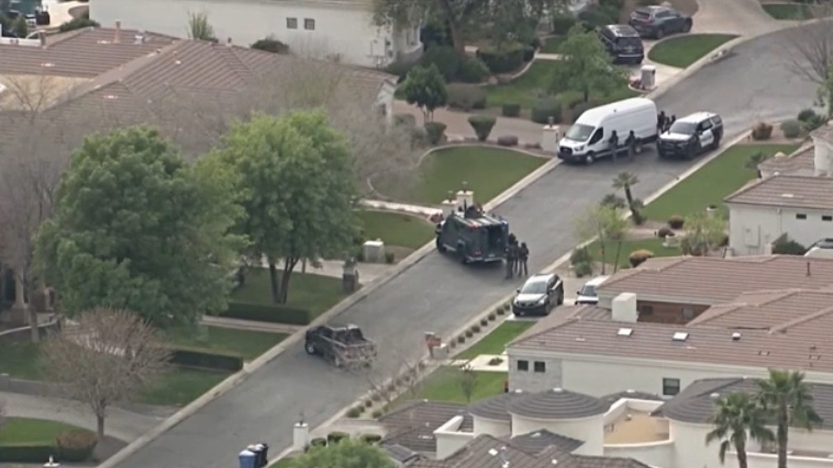 Authorities gather near the scene of Preston Lord's October 2023 murder.