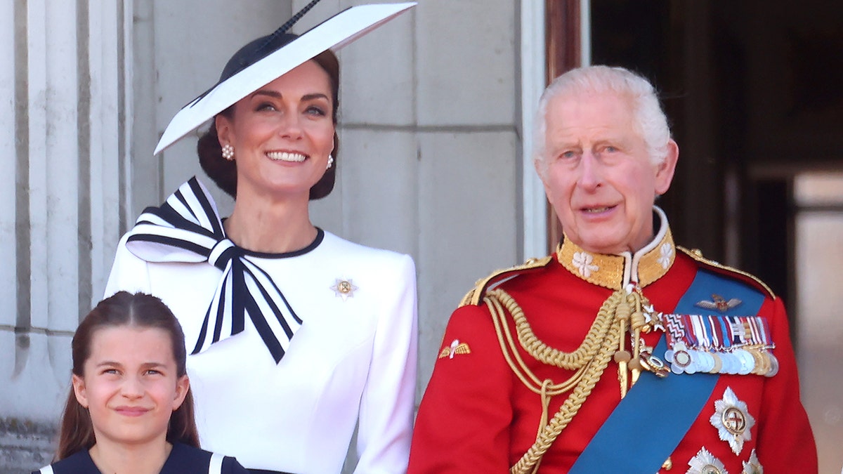 Kate Middleton and King Charles at Trooping the Colour