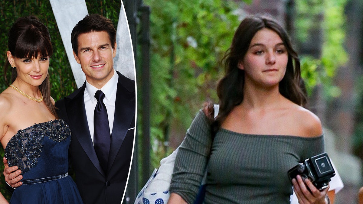 katie holmes, tom cruise berpisah foto dengan putrinya suri