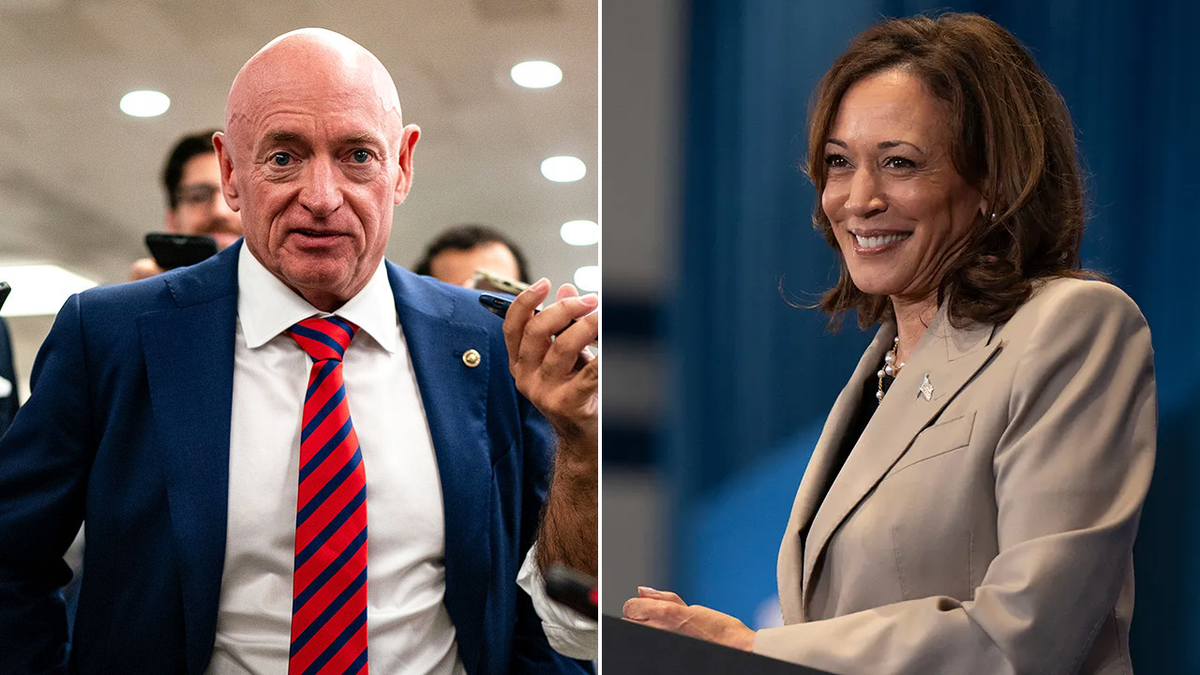 Senator Mark Kelly and Vice President Kamala Harris