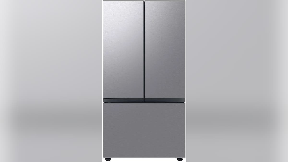 This Samsung fridge has a beverage cooler.