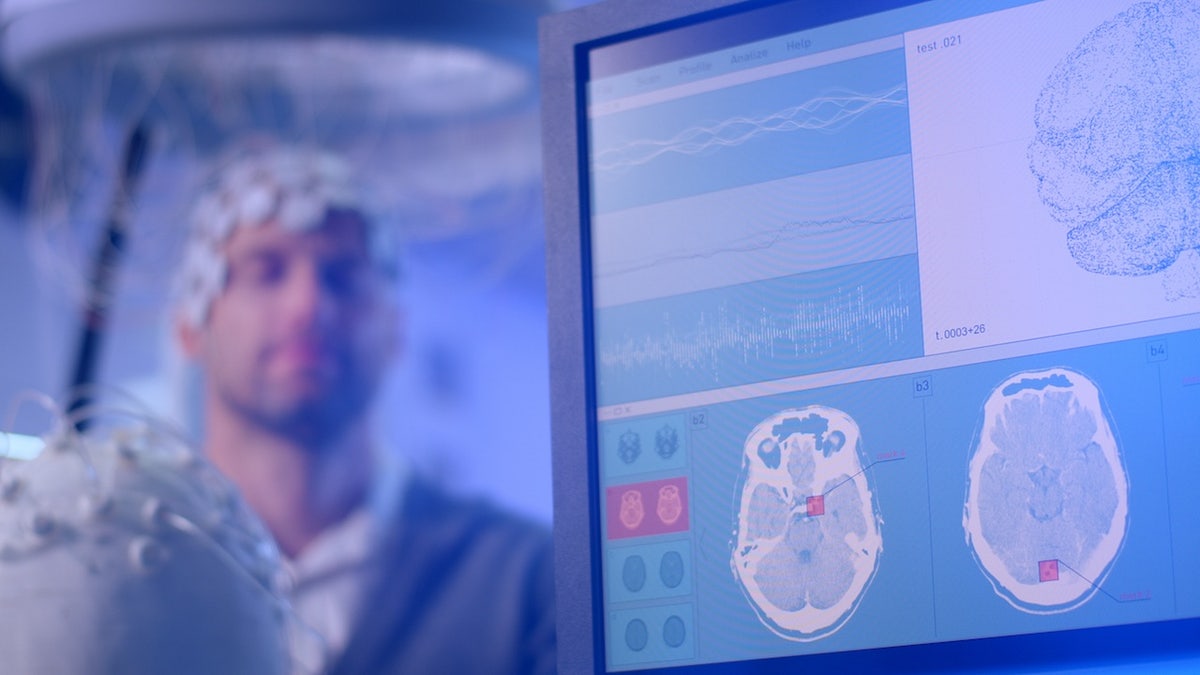 Man brainwave scanning