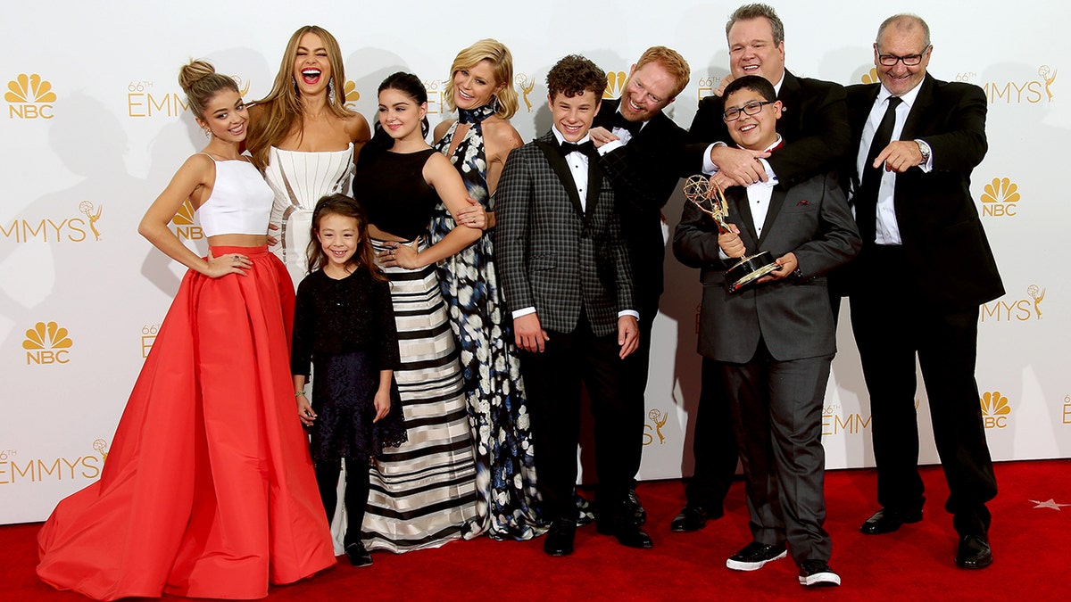 El reparto de "Modern Family" en los Premios Emmy.