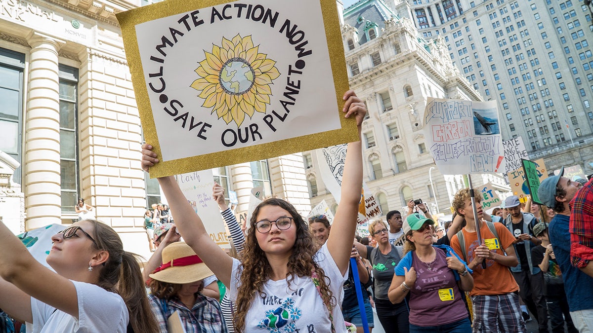 Los estudiantes protestan por el clima en NYC