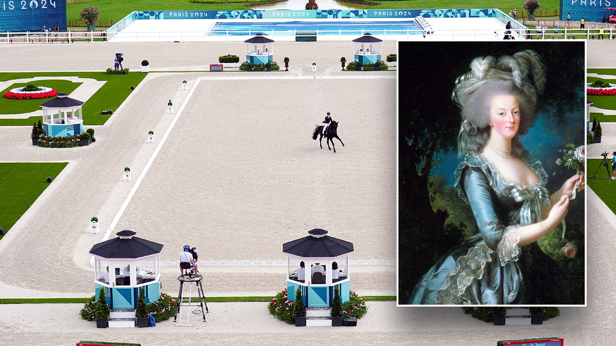 Marie Antoinette, Palace of Versailles Olympics split image