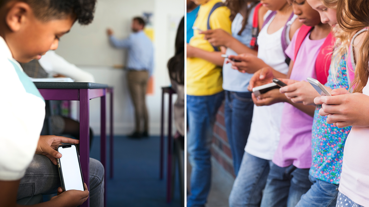 proibição de celulares divide crianças em celulares na escola