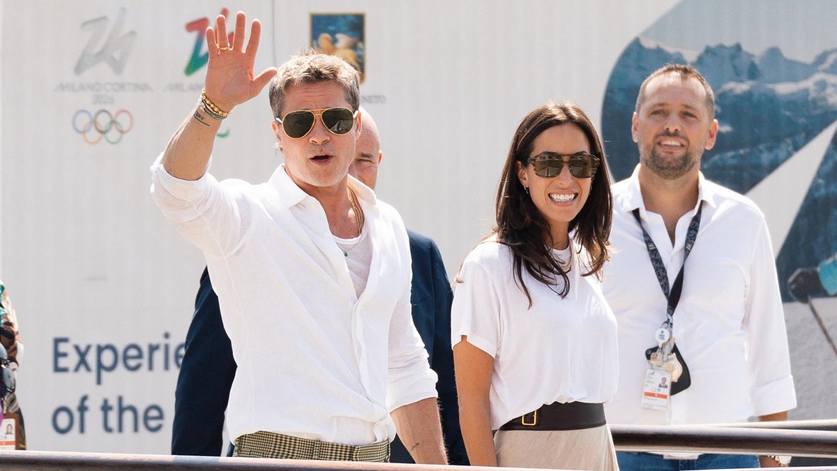 Brad Pitt and Ines de Ramon Turn Heads with Impeccable Style at Venice Film Festival Arrival