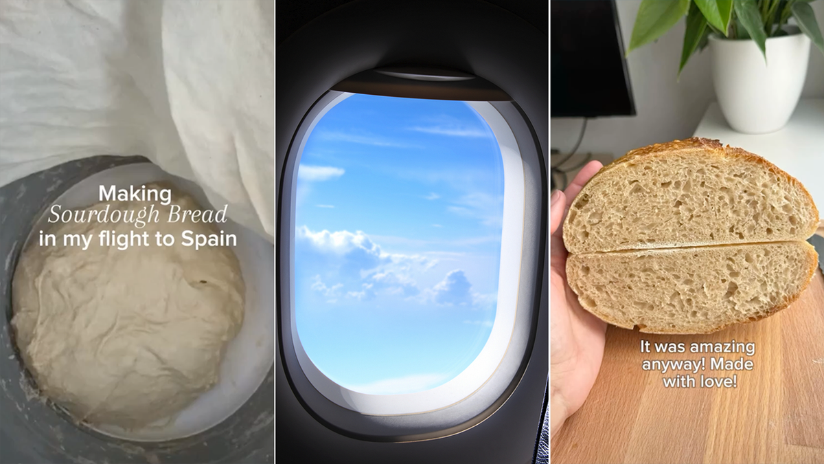 Bread dough on the plane