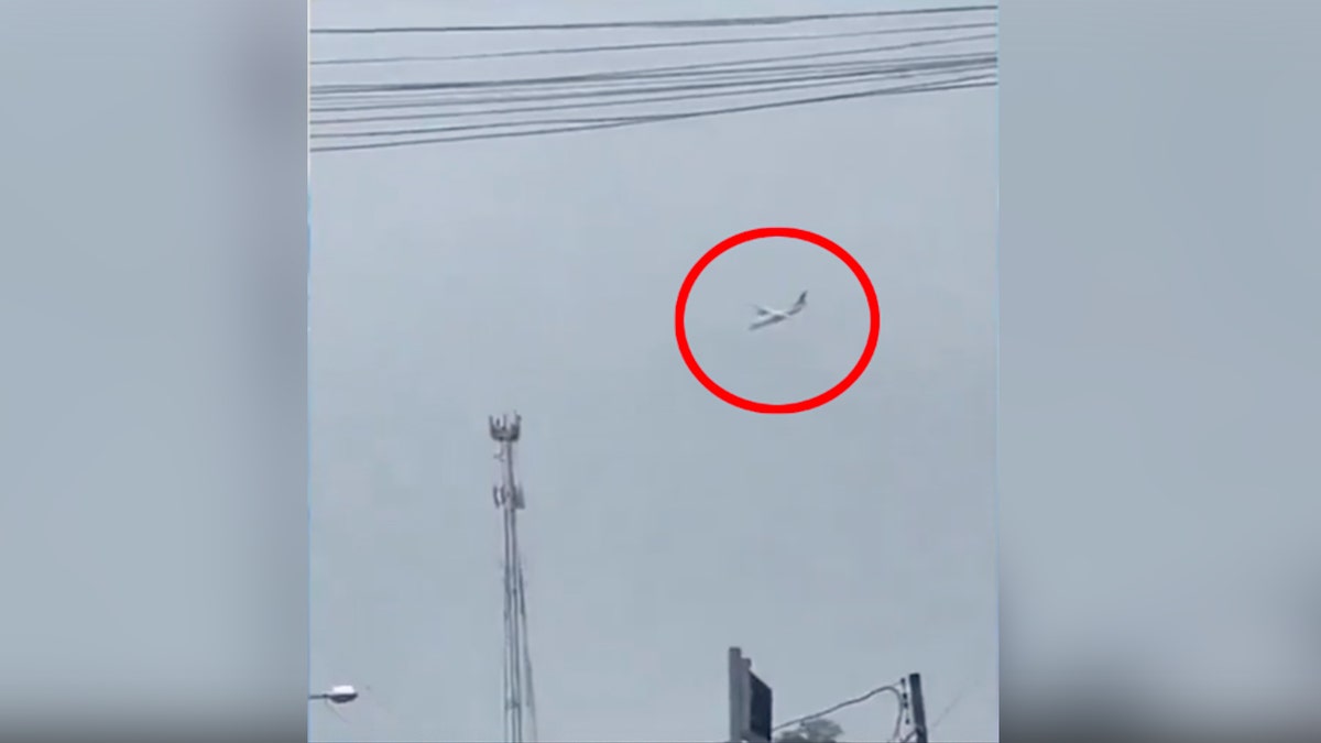 Plane in air over Brazil 