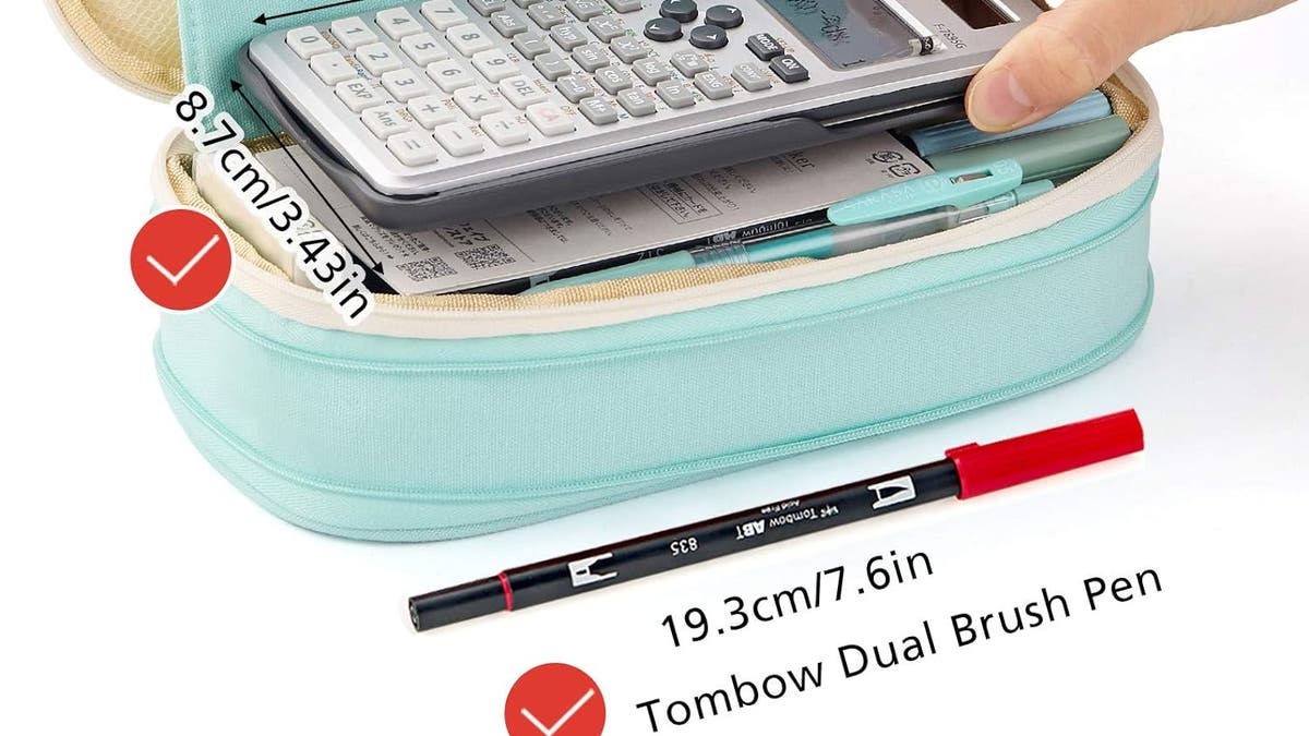 Try a pencil case with a large capacity.