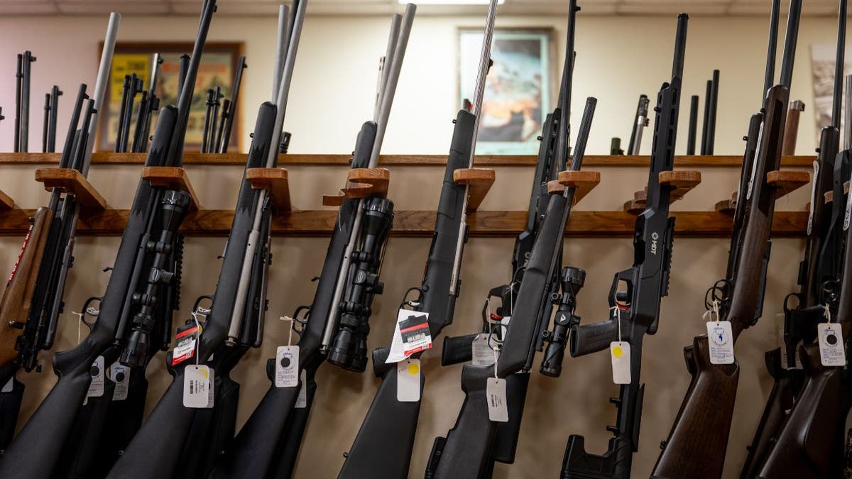 rifles expuestos en Texas