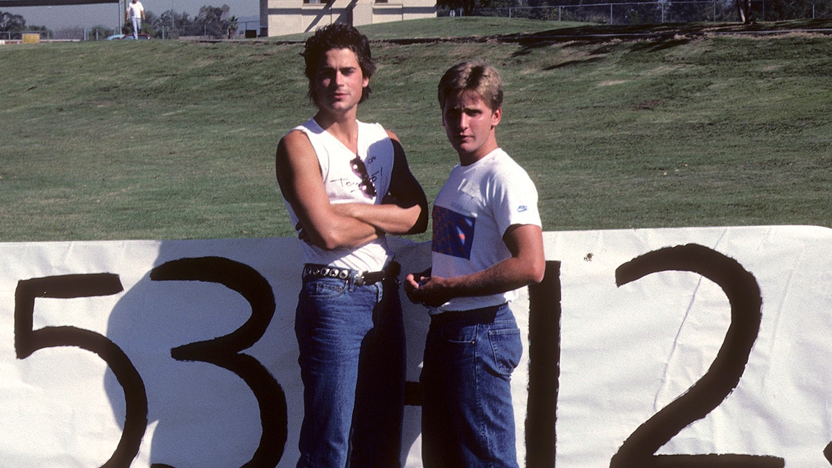 Rob Lowe con Emilio Estevez en 1985