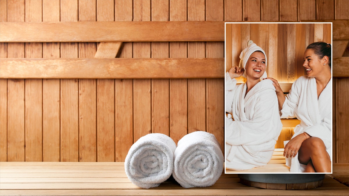 Amigos en la sauna