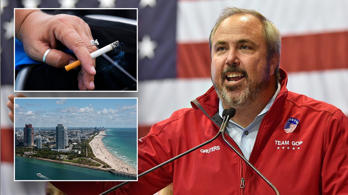 Florida GOP state senator Joe Cruters , woman smoking and Miami