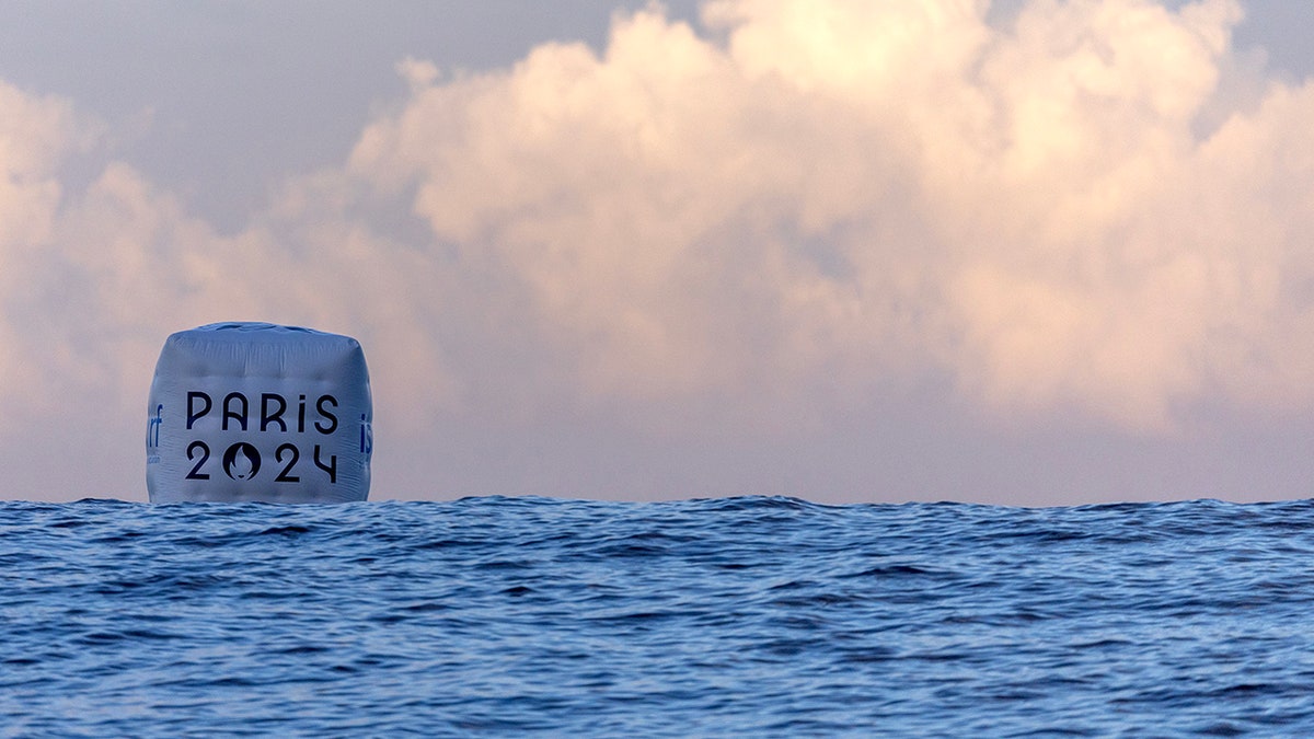 The Paris logo in the water