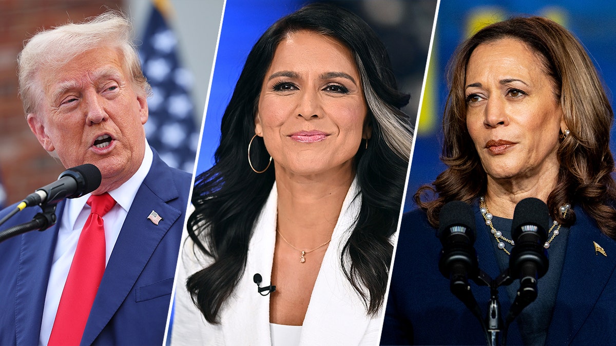 Former President Trump, Tulsi Gabbard and Vice President Kamala Harris have split