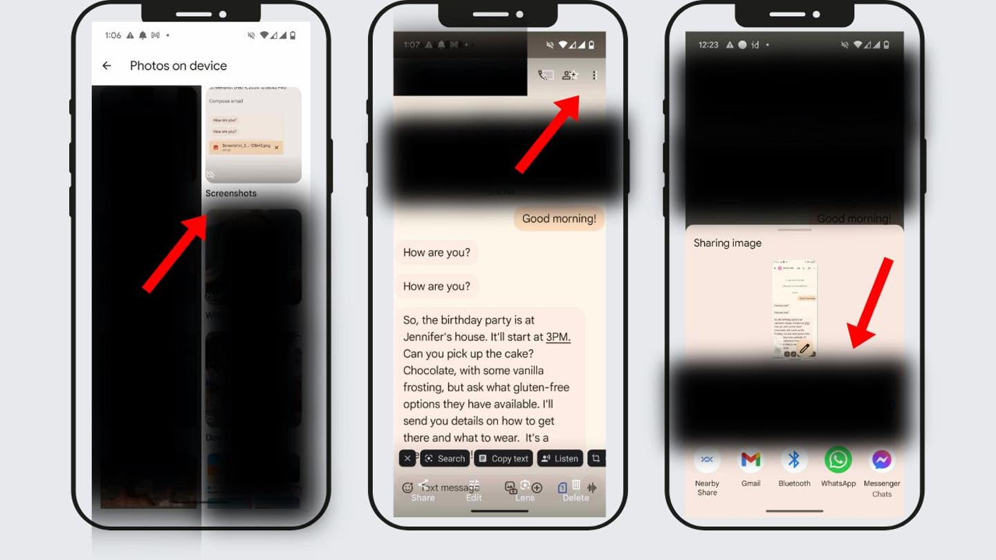 How to print, save, send Android text messages 6 5 How to print save and send Android text messages