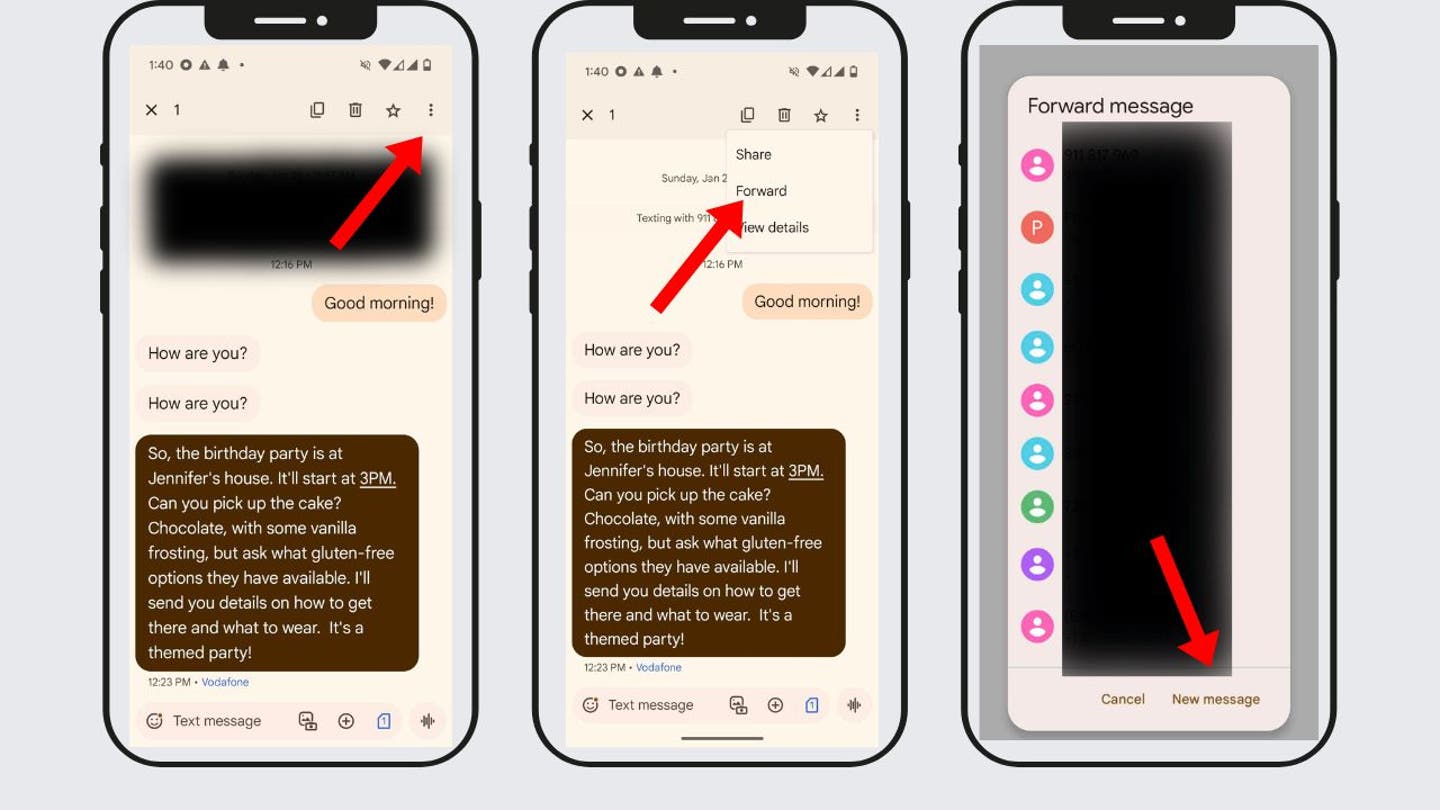 How to print, save, send Android text messages 7 6 How to print save and send Android text messages
