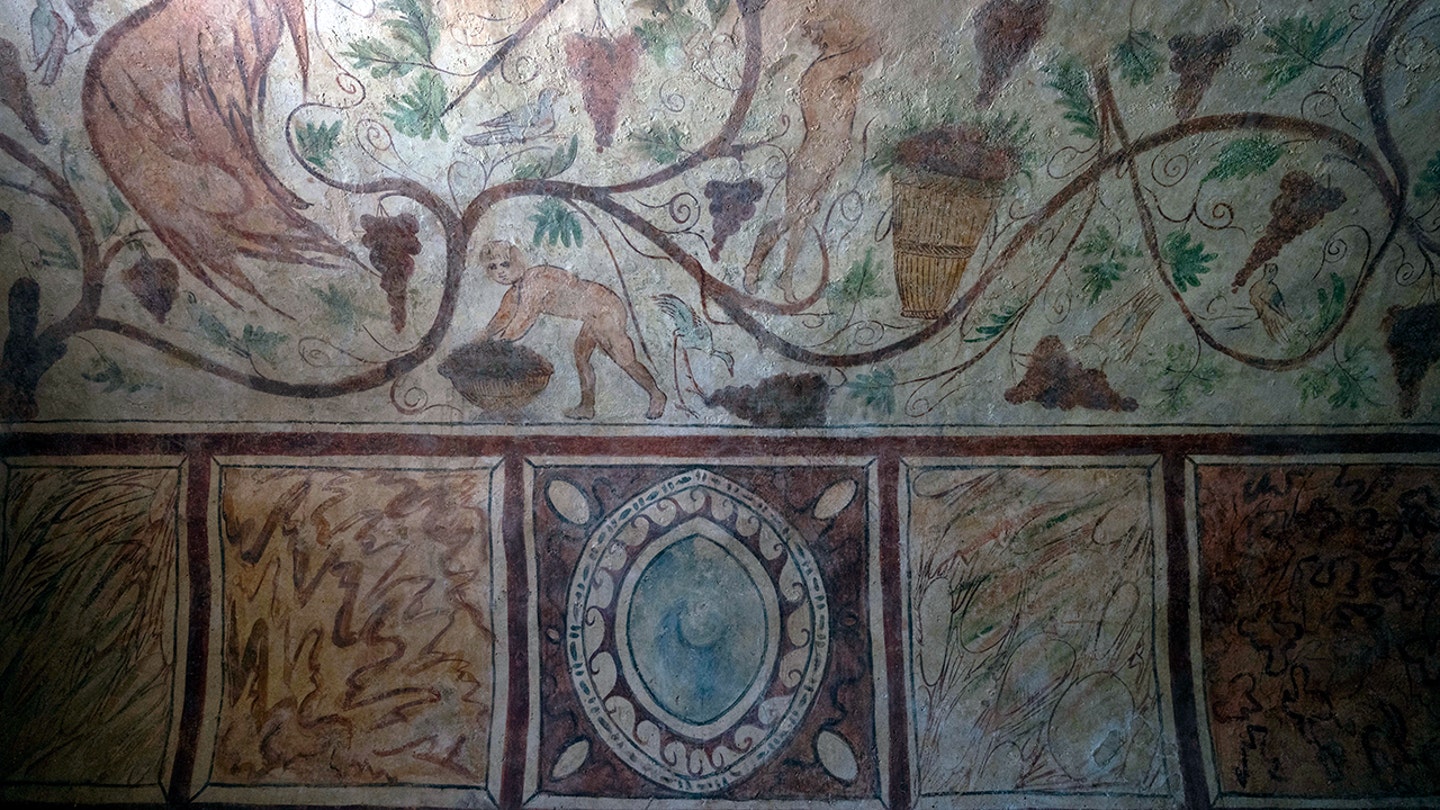 Ancient Roman Tombs Unearthed in Israel, Unveiling Intricate Murals