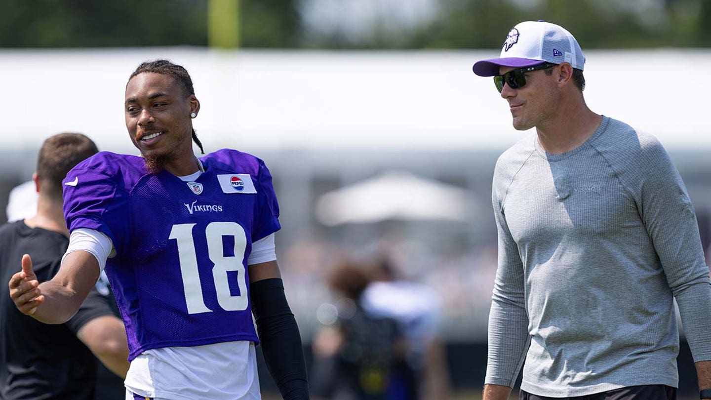 Vikings Coach and Star Receiver Share Hilarious Moment on Mic'd Up Game Day