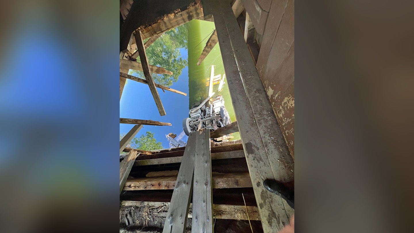 Historic Maine Covered Bridge Collapses Under Overweight Dump Truck