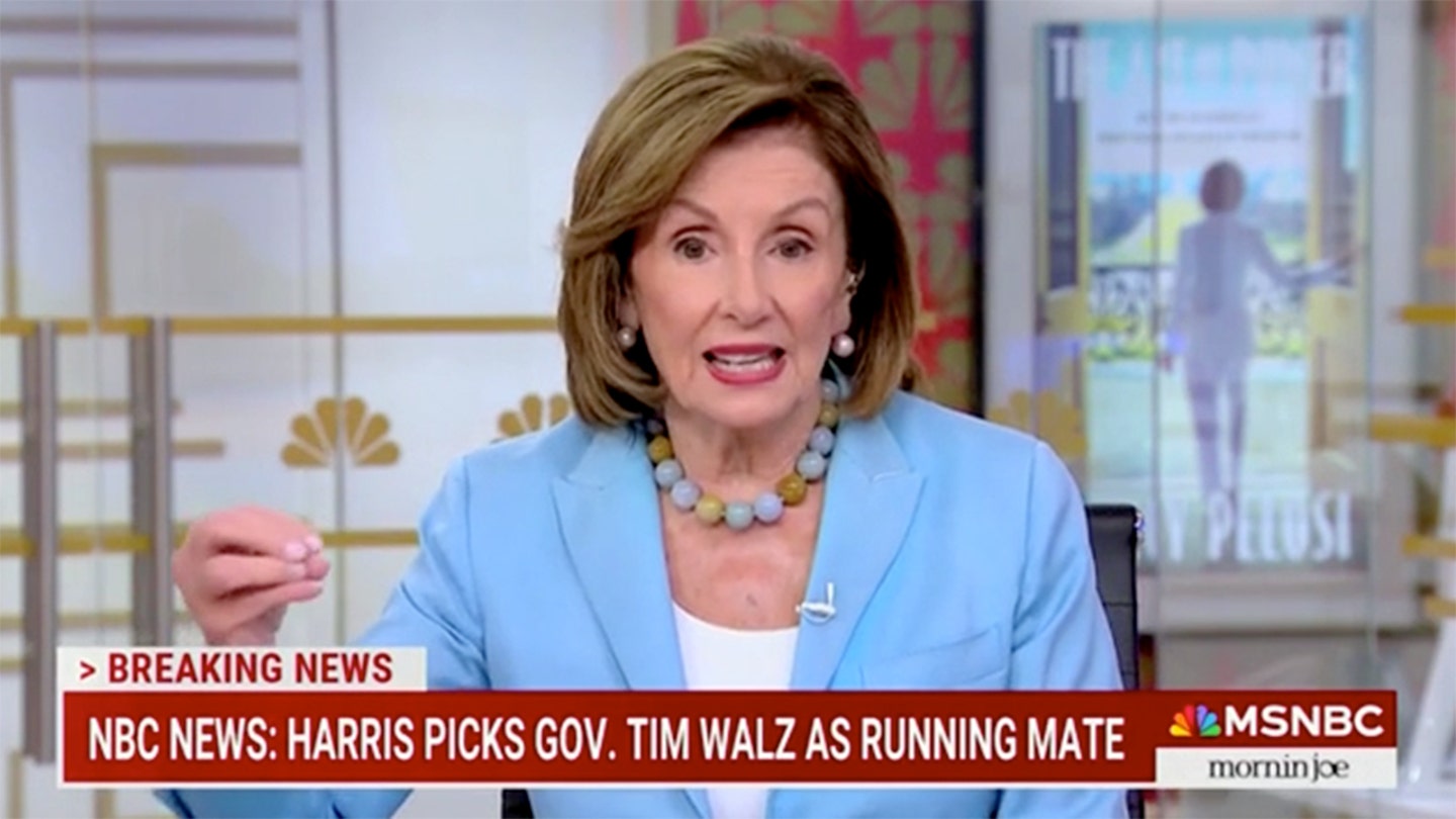 Nancy Pelosi Defends VP Candidate Tim Walz, Calls Liberal Label 