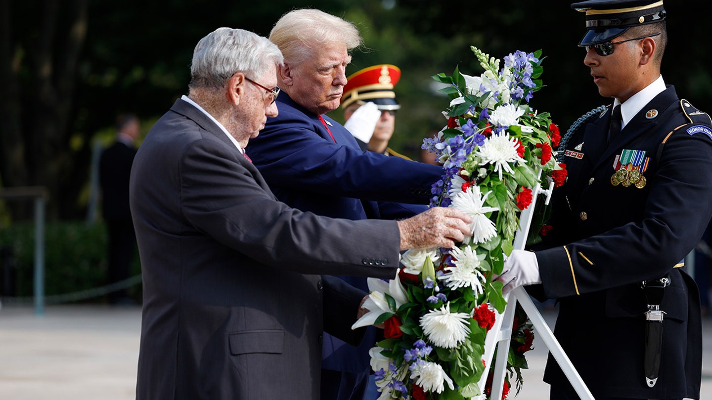 Trump Honors Slain Service Members at Arlington Cemetery on 3rd Anniversary of Abbey Gate Bombing