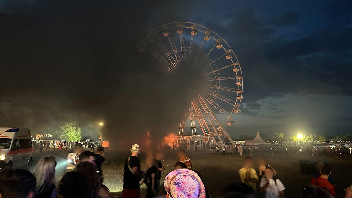 Ferris Wheel Engulfed in Flames at German Music Festival, Resulting in Injuries