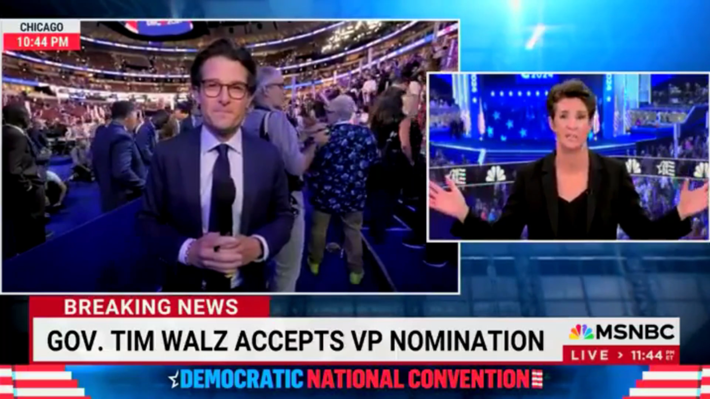 MSNBC Hosts Erupt in Applause and Excitement for Tim Walz's DNC Speech