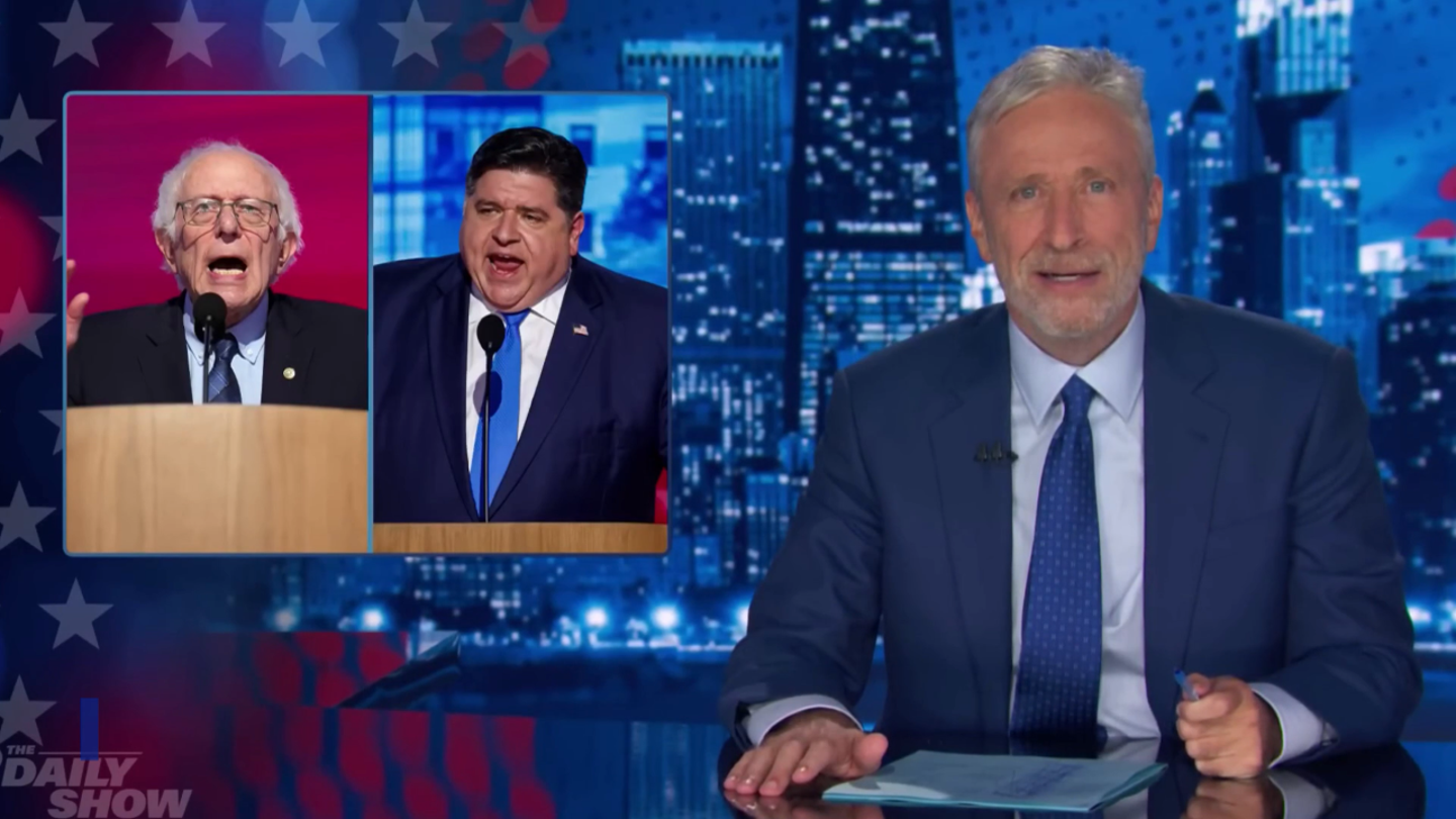 Jon Stewart Slams Bernie Sanders, Bill Clinton, and Democrats for DNC Hypocrisy