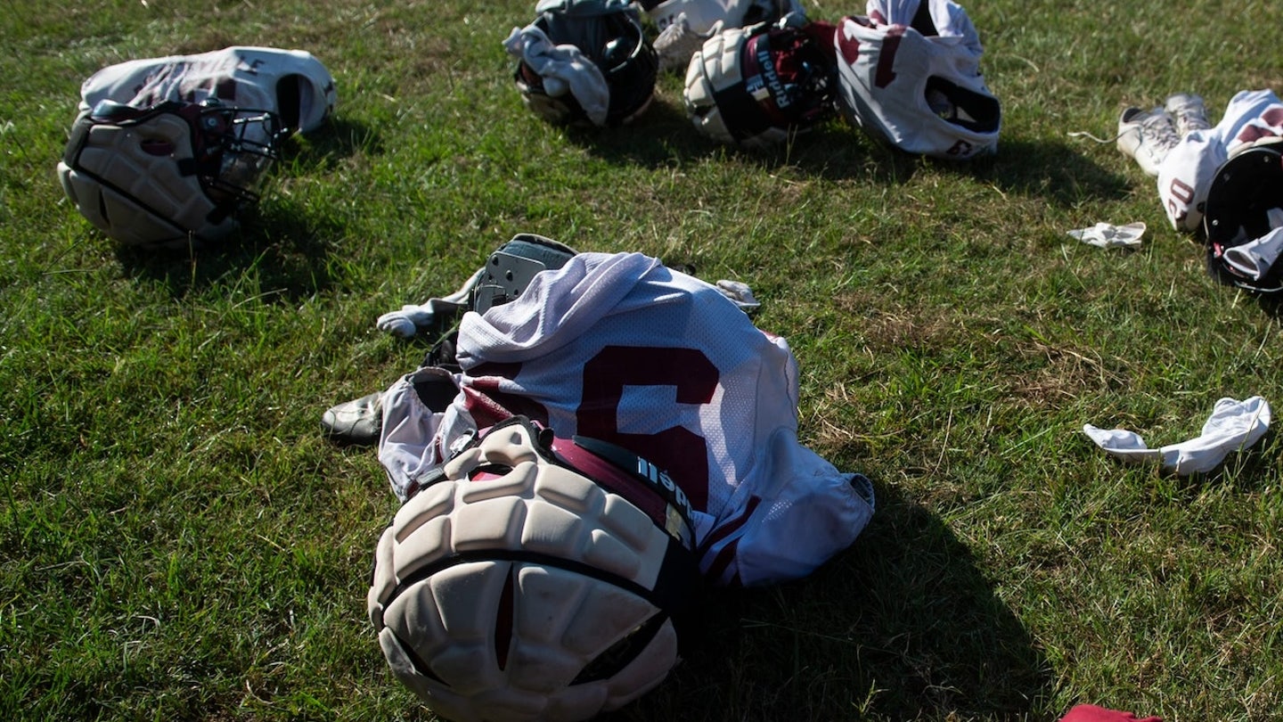 middle school football player