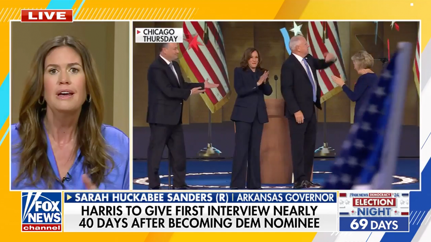 Huckabee Sanders: Harris Lacks Confidence, Needs 'Babysitter' for Interviews