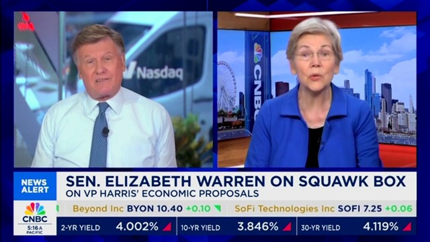 Sen. Warren and CNBC Host Clash over Price-Control Proposal