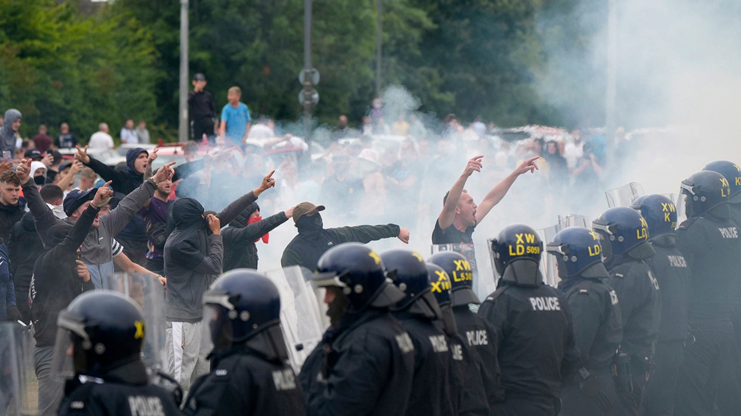 Violence in the UK: Rioters Clash with Police, Interrupt Live News Broadcast