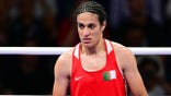 Imane Khelif looks on
