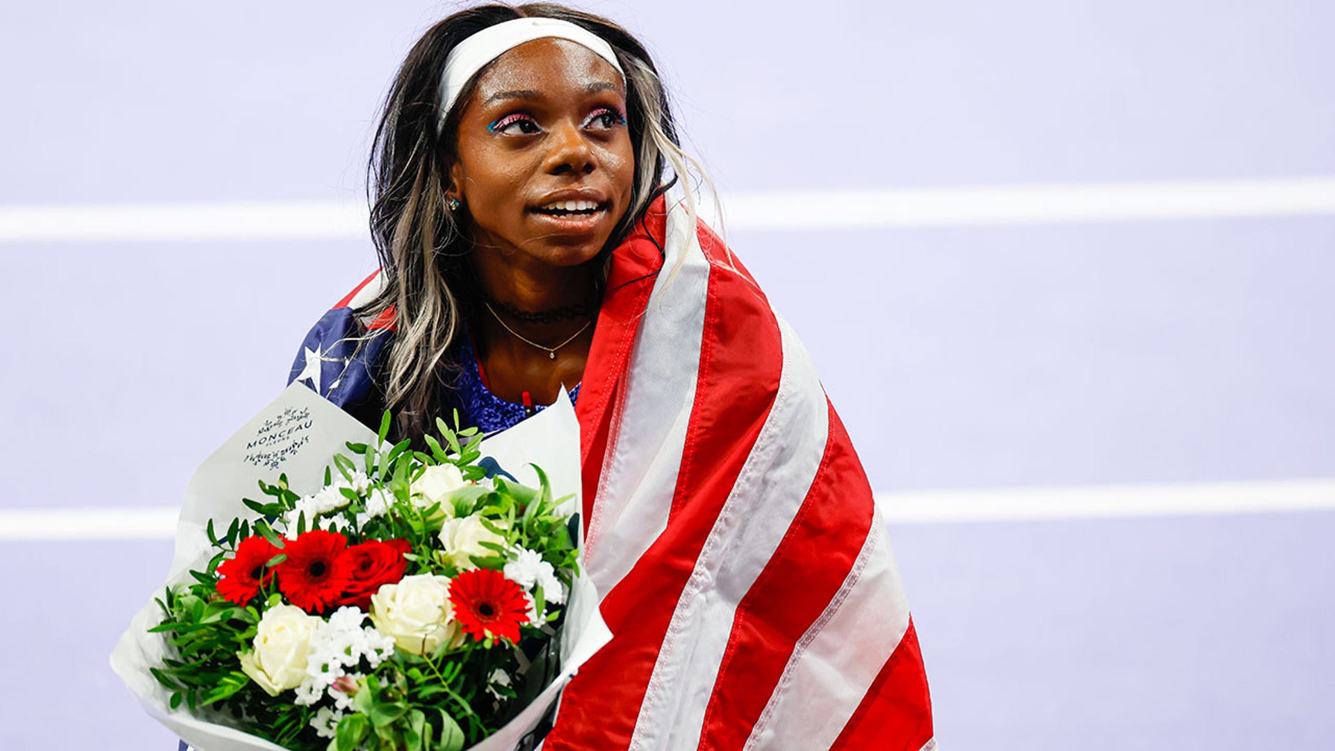 Brittany Brown with a bronze