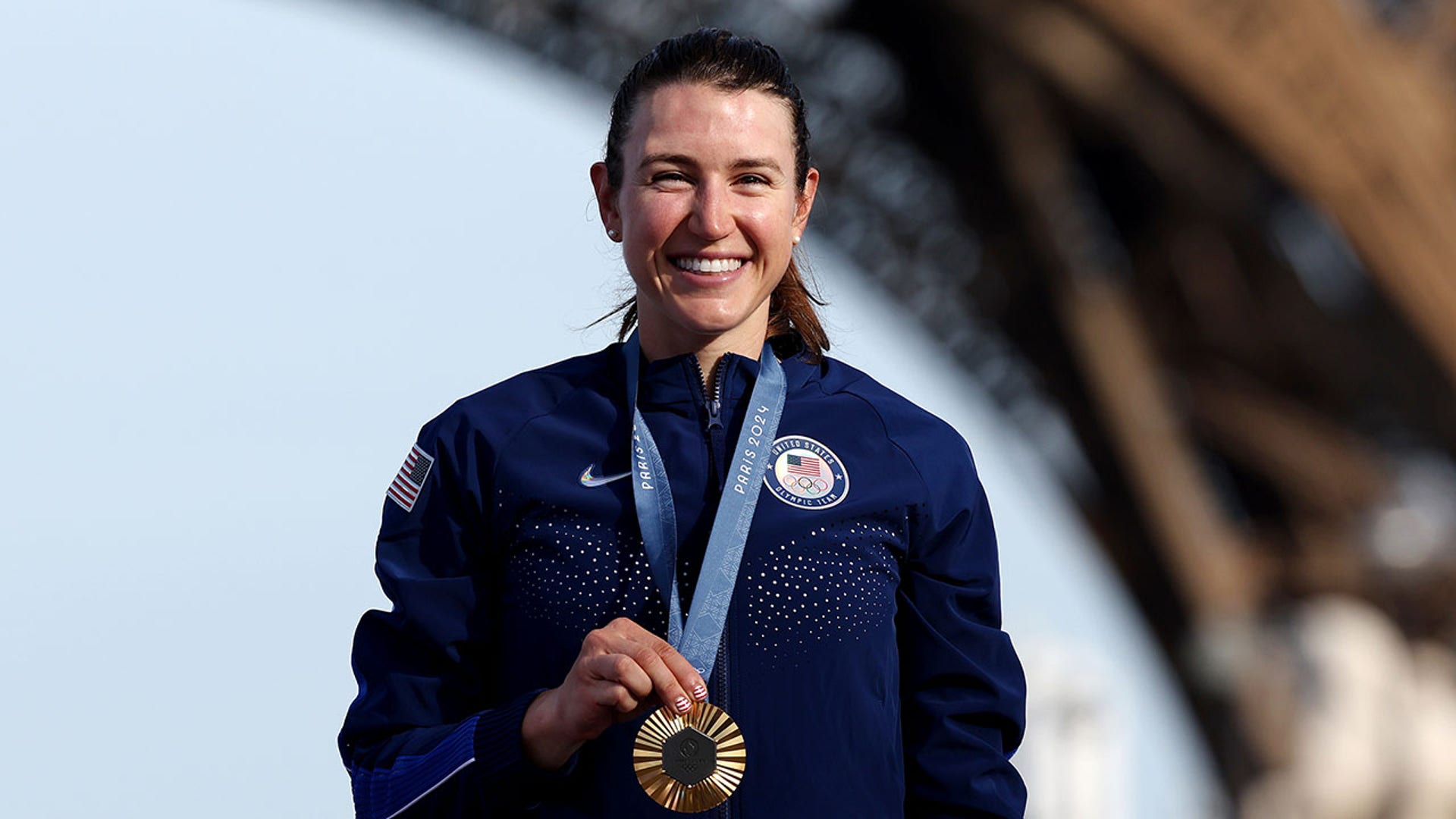 Kristen Faulkner with the gold