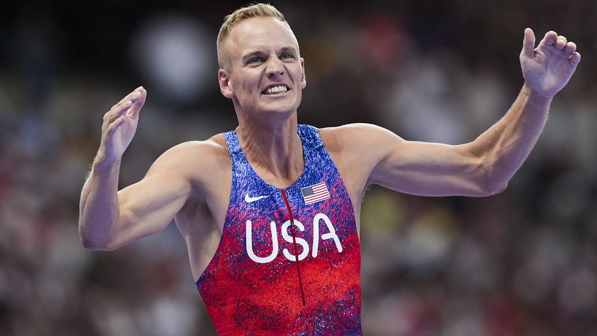 Sam Kendricks celebrates