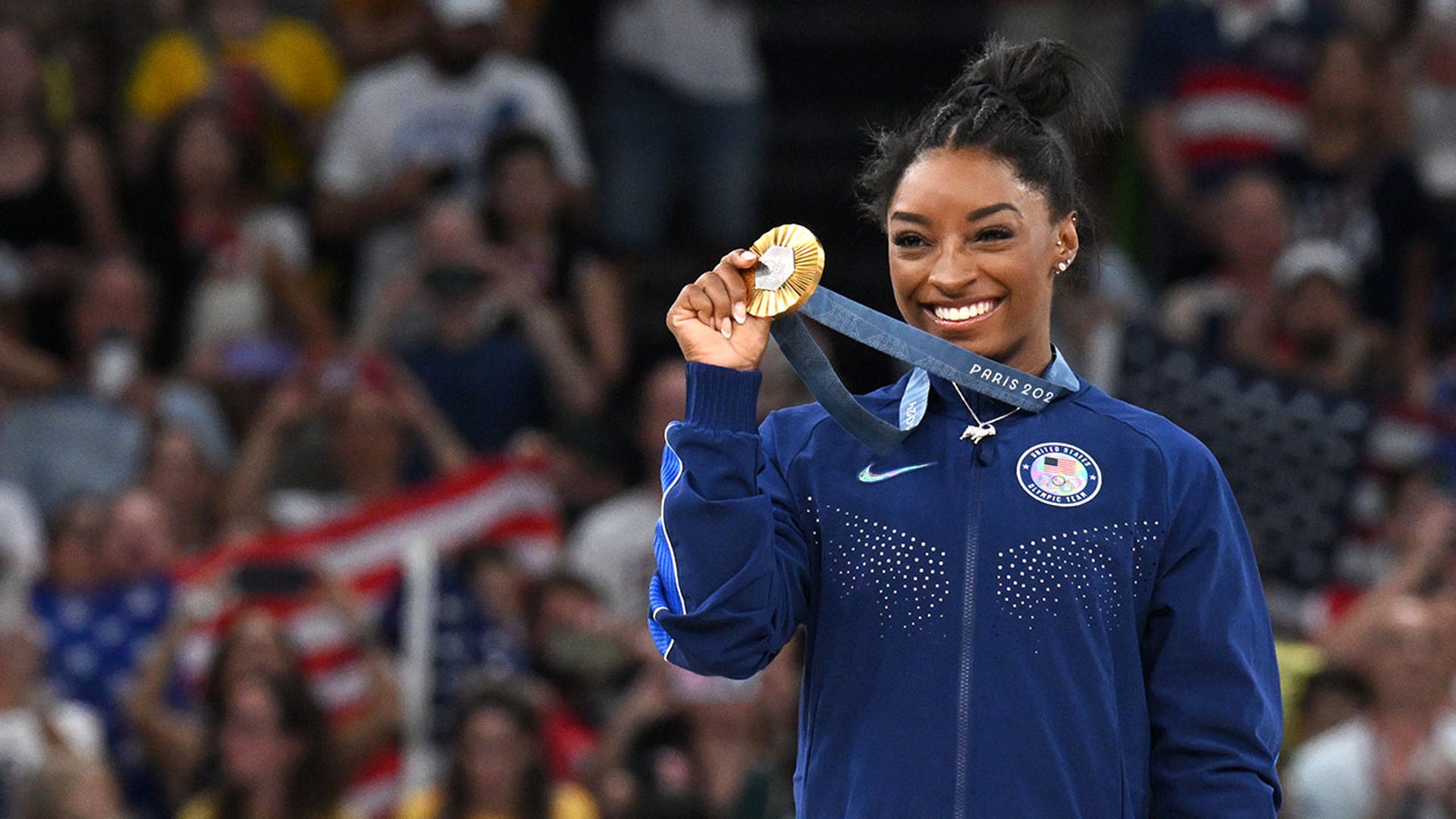 Simone Biles wins all-around gold