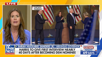 Huckabee Sanders blasts Harris for doing joint interview with Walz: Can't do it 'by herself'