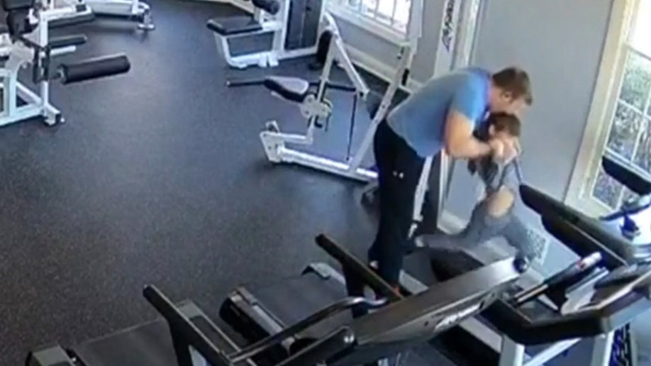 child forced to run on treadmill