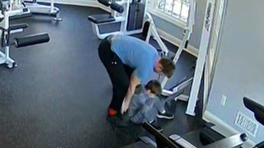 child falls off treadmill