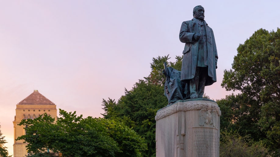 Benjamin Harrison statue