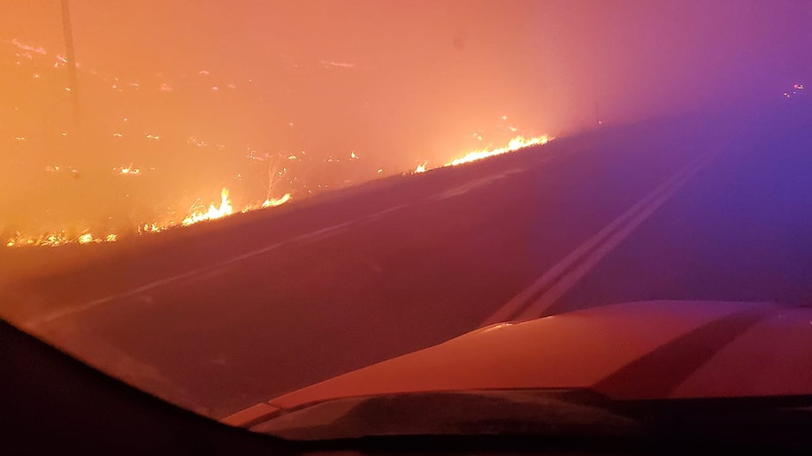 Incendio forestal en Haystacks