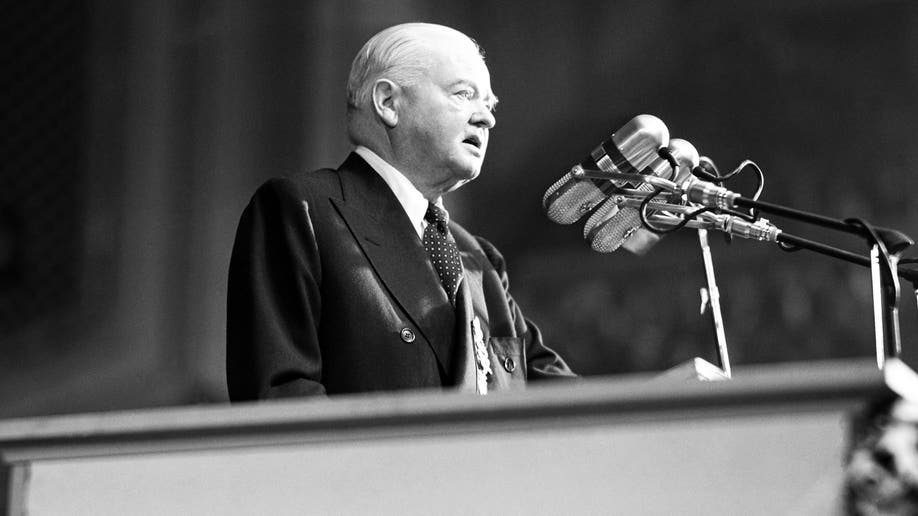 Herbert Hoover speaking at the Republican Convention in 1948