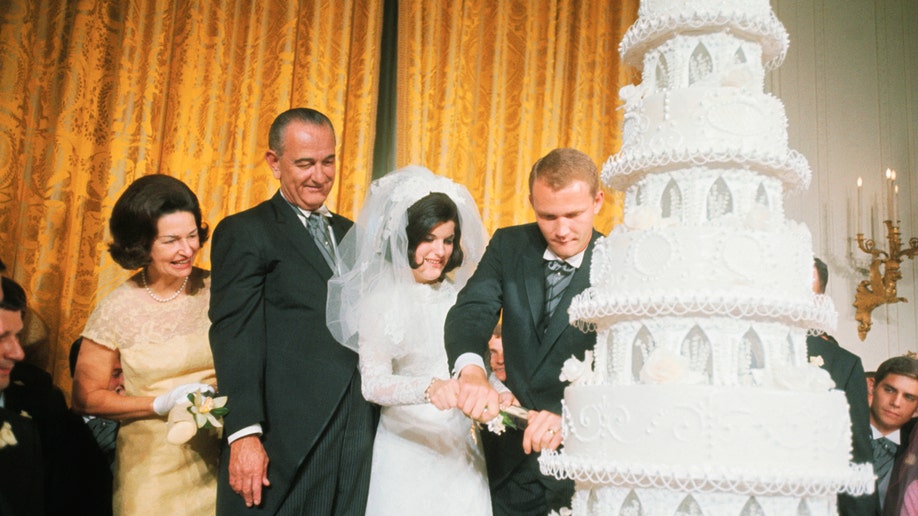 Lyndon B. Johnson at his daughter's wedding